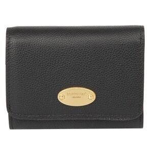 Moncrief Heidi Black Leather Wallet with Gold Logo